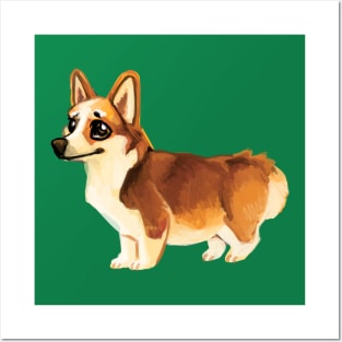 Corgi dog Posters and Art